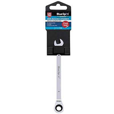 Blue Spot Tools Blauwe vlek 05100 8mm Chroom Vanadium Ratchet Spanner Vaste Hoofd Blue Spot Tools Blauwe vlek 05100 8mm Chroom Vanadium Ratchet Spanner Vaste Hoofd