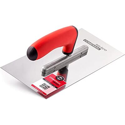 COMENSAL ® Gladde troffel roestvrij professionele roestvrijstalen stijltroffel droogbouw gereedschap gladde schijf dappel ergonomische greep Made in EU 270 x 130 mm COMENSAL ® Gladde troffel roestvrij professionele roestvrijstalen stijltroffel droogbouw gereedschap gladde schijf dappel ergonomische greep Made in EU 270 x 130 mm