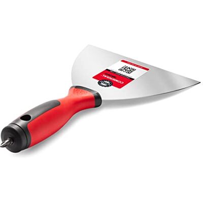 COMENSAL ® Poetsmes – gipsspatel – voegenmes – roestvrij staal met opzetstuk – made in EU – 150 mm COMENSAL ® Poetsmes – gipsspatel – voegenmes – roestvrij staal met opzetstuk – made in EU – 150 mm