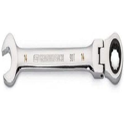 GEARWRENCH 14mm Ratelcombinatiesleutel met flexibele 12 puntskop, met 4 graden draaiende boog, 86714 GEARWRENCH 14mm Ratelcombinatiesleutel met flexibele 12 puntskop, met 4 graden draaiende boog, 86714