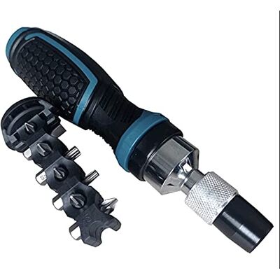 Makita E-10942-12 12 Pack Rachet Schroevendraaier en 8-delige Bit Set Makita E-10942-12 12 Pack Rachet Schroevendraaier en 8-delige Bit Set