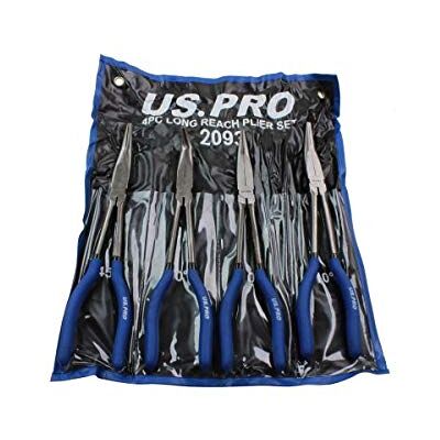 US PRO US. PRO 11" Extra Lange Neus Tang Set 4st Rechte Gebogen Offset Hoektang 90° US PRO US. PRO 11" Extra Lange Neus Tang Set 4st Rechte Gebogen Offset Hoektang 90°