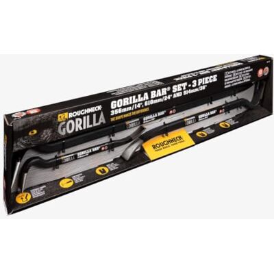 Roughneck ROU64401 Gorilla barset 14", 24" en 36" (356 mm, 610 mm & 914 mm) Hoogwaardige sloopijzers, gesmeed en warmtebehandeld Roughneck ROU64401 Gorilla barset 14", 24" en 36" (356 mm, 610 mm & 914 mm) Hoogwaardige sloopijzers, gesmeed en warmtebehandeld