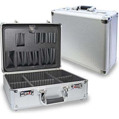 PeakTech 7245 A Gereedschapskoffer leeg met sorteervakken en gereedschapshouders, gereedschapskist voor schroevendraaiers, elektrisch gereedschap, gereedschapssets en accessoires met aluminium frame PeakTech 7245 A Gereedschapskoffer leeg met sorteervakken en gereedschapshouders, gereedschapskist voor schroevendraaiers, elektrisch gereedschap, gereedschapssets en accessoires met aluminium frame