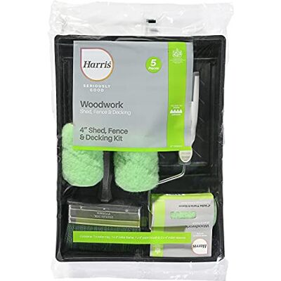 Harris 102032401 Exterieur Rollenset 4", Zwart/Groen Harris 102032401 Exterieur Rollenset 4", Zwart/Groen