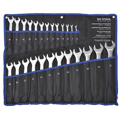 SW-Stahl SW Stahl 00925L Steekringsleutelset, 6-32 mm, 25-delig Ringsteeksleutelset met sleutelwijdtes van 6 tot 32 mm, chroom-vanadiumstaal, voor voertuigonderhoud en werkplaats. SW-Stahl SW Stahl 00925L Steekringsleutelset, 6-32 mm, 25-delig Ringsteeksleutelset met sleutelwijdtes van 6 tot 32 mm, chroom-vanadiumstaal, voor voertuigonderhoud en werkplaats.