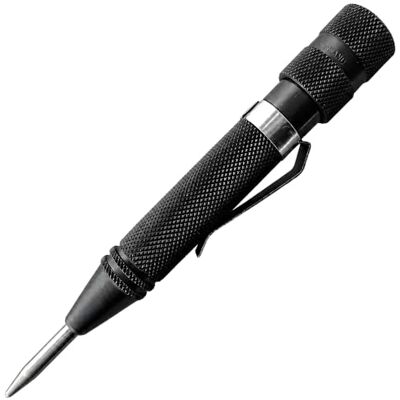 ECLIPSE Professional Tools 65-171R automatische centerpons Geharde punt en gekartelde handgreep voor bediening met één hand en nauwkeurige markering van metaal en hout ECLIPSE Professional Tools 65-171R automatische centerpons Geharde punt en gekartelde handgreep voor bediening met één hand en nauwkeurige markering van metaal en hout