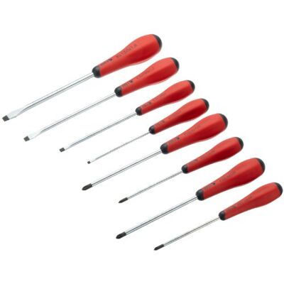 Peddinghaus 9129001901 Schroevendraaierset, zilver/rood, set van 8 stuks Peddinghaus 9129001901 Schroevendraaierset, zilver/rood, set van 8 stuks