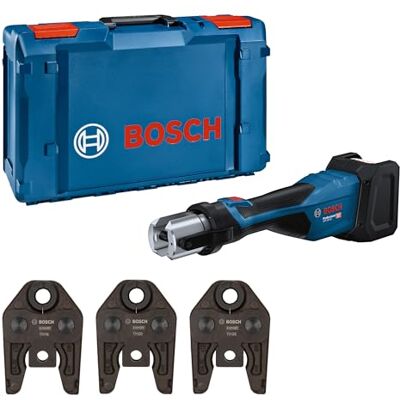 Bosch 18V System accupersgereedschap GPT 18V-32 (kracht van 32 kN, kunststof fittingen tot 110 mm, metalen fittingen tot 54 mm, met standaard persbek TH16, TH20, TH26, XL-BOXX) Bosch 18V System accupersgereedschap GPT 18V-32 (kracht van 32 kN, kunststof fittingen tot 110 mm, metalen fittingen tot 54 mm, met standaard persbek TH16, TH20, TH26, XL-BOXX)