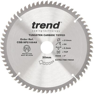 Trend CSB/AP21664A Craft Pro Werkblad Cirkelzaagblad - Cirkelzaagblad - Tungsten carbide getipt Trend CSB/AP21664A Craft Pro Werkblad Cirkelzaagblad - Cirkelzaagblad - Tungsten carbide getipt