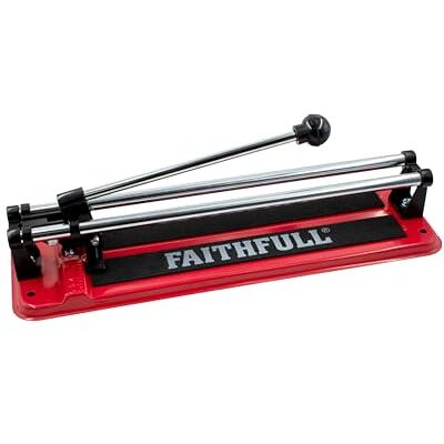 Faithfull Tegelsnijder 300 mm 300 mm vierkant, 210 mm diag., 10 mm dik Dubbele rail, wolfraamcarbide snijwiel, hoekgeleider, antislipvoet voor wand-, vloer- en plavuizen Faithfull Tegelsnijder 300 mm 300 mm vierkant, 210 mm diag., 10 mm dik Dubbele rail, wolfraamcarbide snijwiel, hoekgeleider, antislipvoet voor wand-, vloer- en plavuizen