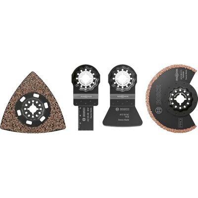 Bosch 4x Tiling Zaagbladenset (voor Mortel, Lijm, 134 x 104 mm, Professional Accessoires Multifunctionele zagen) Bosch 4x Tiling Zaagbladenset (voor Mortel, Lijm, 134 x 104 mm, Professional Accessoires Multifunctionele zagen)