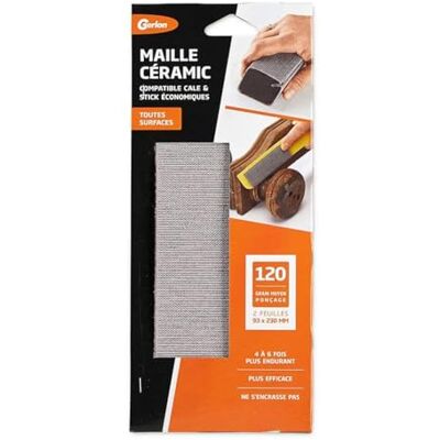 Gerlon Schuurpapier, zeer sterk schuurpapier, netweefsel Ceramic 93, 230 mm, korrel 120 (medium) Gerlon Schuurpapier, zeer sterk schuurpapier, netweefsel Ceramic 93, 230 mm, korrel 120 (medium)