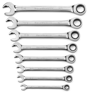GEARWRENCH 85599 8-delige SAE Ratcheting Open End Wrench Set door Apex Tool Group GEARWRENCH 85599 8-delige SAE Ratcheting Open End Wrench Set door Apex Tool Group