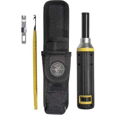 KLEIN TOOLS Impact Punchdown Tool Kit voor 110 en 66 panelen, kussengreep, 4-delige set VDV427-822, zwart KLEIN TOOLS Impact Punchdown Tool Kit voor 110 en 66 panelen, kussengreep, 4-delige set VDV427-822, zwart