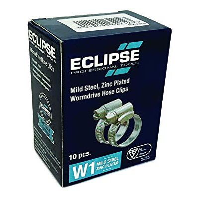 ECLIPSE Professional Tools ECW1-OX W1 Doos van 10 18-25 mm (¾” 1") slangklemmen van zacht staal met wormwiel ECLIPSE Professional Tools ECW1-OX W1 Doos van 10 18-25 mm (¾” 1") slangklemmen van zacht staal met wormwiel