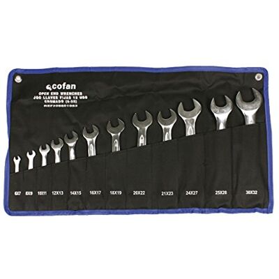 Cofan 09601053 – Set met 12 moersleutels, dubbele steeksleutel Cofan 09601053 – Set met 12 moersleutels, dubbele steeksleutel