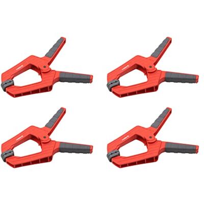 Meister Veerklemmen Set van 4 stuks 100 mm spanwijdte beweegbare spanbekken veilig en met één hand fixeren van werkstukken/professionele lijmklemmen/universele klem/montageklem / 5217120 Meister Veerklemmen Set van 4 stuks 100 mm spanwijdte beweegbare spanbekken veilig en met één hand fixeren van werkstukken/professionele lijmklemmen/universele klem/montageklem / 5217120