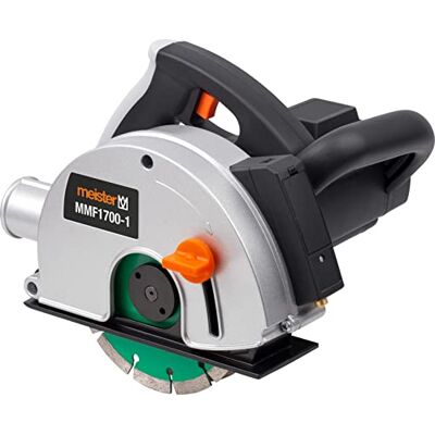 Meister Muurfrees 1700W, MMF1700-1 Incl. 2 diamantslijpschijven Ø 150 mm groefbreedte tot 29 mm 40 mm snijdiepte lasermarkeringshulp/wandfrees met stofafzuiging/sleuffrees / 5459170 Meister Muurfrees 1700W, MMF1700-1 Incl. 2 diamantslijpschijven Ø 150 mm groefbreedte tot 29 mm 40 mm snijdiepte lasermarkeringshulp/wandfrees met stofafzuiging/sleuffrees / 5459170