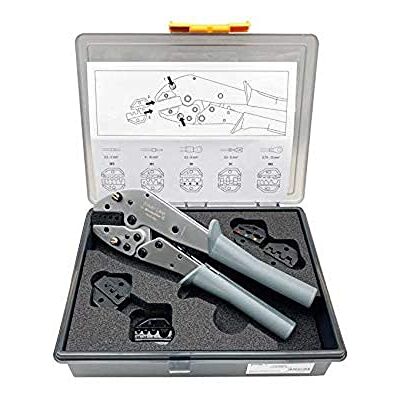 Weidmüller Silver Line by krimpgereedschapsset FLEXCRIMP SET 5 (incl. 5 wisselinzetstukken, incl. adereindhulzen, geïsoleerde connectoren, platte connectoren, platte stekker) 485850 Weidmüller Silver Line by krimpgereedschapsset FLEXCRIMP SET 5 (incl. 5 wisselinzetstukken, incl. adereindhulzen, geïsoleerde connectoren, platte connectoren, platte stekker) 485850