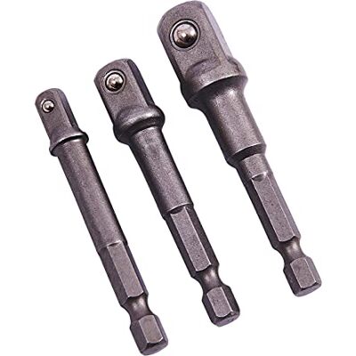 Amtech I5700 Socket Driver Set, Hex Extension Adapter, 3-delig 1/4", 3/8" en 1/2", voor Impact Driver Amtech I5700 Socket Driver Set, Hex Extension Adapter, 3-delig 1/4", 3/8" en 1/2", voor Impact Driver