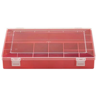 hünersdorff Assortimentsdoos: stabiele sorteerdoos (PS-Classic) met vaste vakverdeling (8 vakken), sorteerdoos afmetingen: T225 x B335 x H55 mm, Made in Germany, rood hünersdorff Assortimentsdoos: stabiele sorteerdoos (PS-Classic) met vaste vakverdeling (8 vakken), sorteerdoos afmetingen: T225 x B335 x H55 mm, Made in Germany, rood