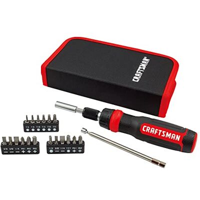 Craftsman Ratelschroevendraaier, Multibitset, 26-delig (CMHT68001) Craftsman Ratelschroevendraaier, Multibitset, 26-delig (CMHT68001)