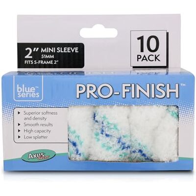 Axus Décor Axus Decor Pro-Finish Verfrollerhoes 6,5 cm, 10 stuks medium pool (blauw), ultrafijne afwerking, mini-rolhoezen voor gladde of semi-gladde muren en plafonds, voor mini-rolframes, penselenset Axus Décor Axus Decor Pro-Finish Verfrollerhoes 6,5 cm, 10 stuks medium pool (blauw), ultrafijne afwerking, mini-rolhoezen voor gladde of semi-gladde muren en plafonds, voor mini-rolframes, penselenset