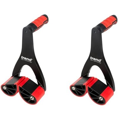 TREND Plaatdrager set voor deuren, werkbladen en plaatmateriaal, paar zelfinstellende tilhulpen voor materialen tot 65 mm dik, draagvermogen 75 kg per stuk, antislip rubberen bekken, P/CARRIER/2 TREND Plaatdrager set voor deuren, werkbladen en plaatmateriaal, paar zelfinstellende tilhulpen voor materialen tot 65 mm dik, draagvermogen 75 kg per stuk, antislip rubberen bekken, P/CARRIER/2