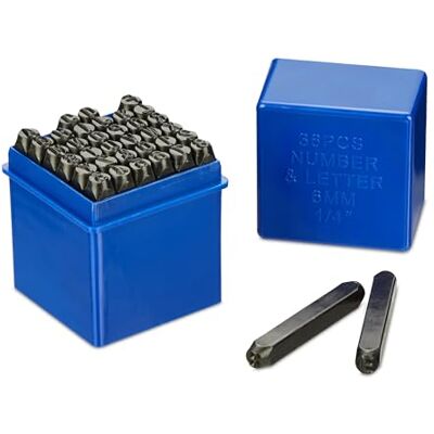 Relaxdays Lederen Stempel Set - 36 Tekens, 6mm Relaxdays Lederen Stempel Set - 36 Tekens, 6mm