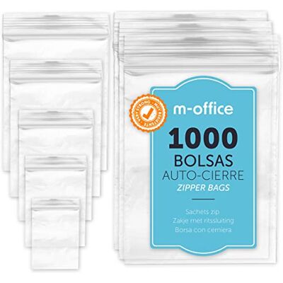 m-office Herbruikbare Transparante Opbergzak 200x300mm - Plastic zak m-office Herbruikbare Transparante Opbergzak 200x300mm - Plastic zak