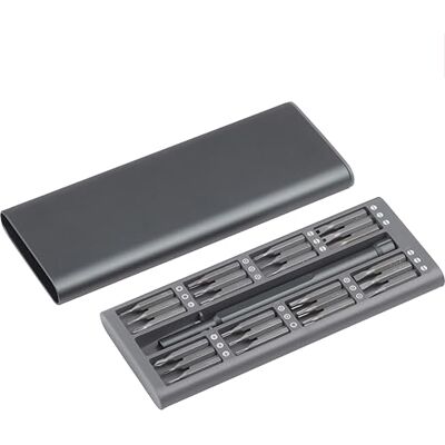 Meister 3387960 Precisie-machine-bitset 69 x 170 x 17 mm 48-delig luxe aluminium koffer reparatieset voor smartphones, pc's, horloges, brillen, etc. / reparatiegereedschapskit Meister 3387960 Precisie-machine-bitset 69 x 170 x 17 mm 48-delig luxe aluminium koffer reparatieset voor smartphones, pc's, horloges, brillen, etc. / reparatiegereedschapskit