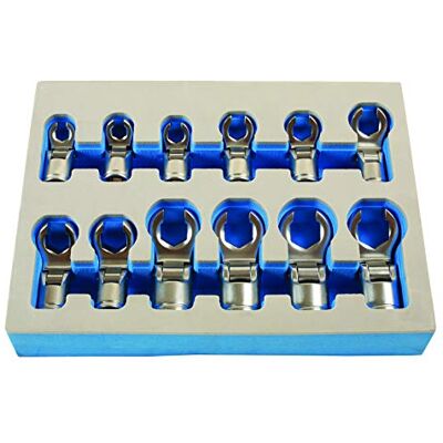 Laser 7165 Flexibele Kraaien Voetsleutel Set 3/8"D 12st Laser 7165 Flexibele Kraaien Voetsleutel Set 3/8"D 12st