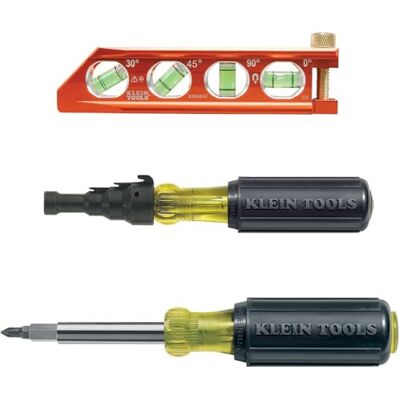 KLEIN TOOLS 80073 Wrijvingsschroevendraaierset met buisruimer, buisschroefverbinding en wrijvingsschroevendraaier en magnetische waterpas, 3-delig KLEIN TOOLS 80073 Wrijvingsschroevendraaierset met buisruimer, buisschroefverbinding en wrijvingsschroevendraaier en magnetische waterpas, 3-delig