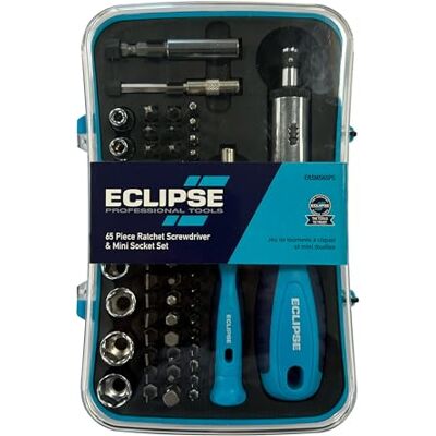 ECLIPSE Professional Tools ERSMS65PS 65-delige ratelschroevendraaier en mini-doppenset ECLIPSE Professional Tools ERSMS65PS 65-delige ratelschroevendraaier en mini-doppenset
