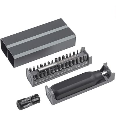 Meister Bitset 73 x 153 x 37 mm 40-delig Luxe aluminium case reparatieset voor consoles, pc's, camera's, modelbouw enz. / reparatiegereedschapsset/precisieschroevendraaierset / 3387940 Meister Bitset 73 x 153 x 37 mm 40-delig Luxe aluminium case reparatieset voor consoles, pc's, camera's, modelbouw enz. / reparatiegereedschapsset/precisieschroevendraaierset / 3387940