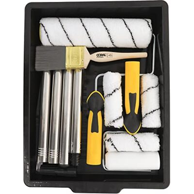 CORAL 10505 Easy Coater Verfroller Borstelset met verlengstang, 10-delige set CORAL 10505 Easy Coater Verfroller Borstelset met verlengstang, 10-delige set