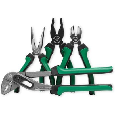 Mannesmann Brüder M10997 Tangset, 4-Delig, Groen Mannesmann Brüder M10997 Tangset, 4-Delig, Groen