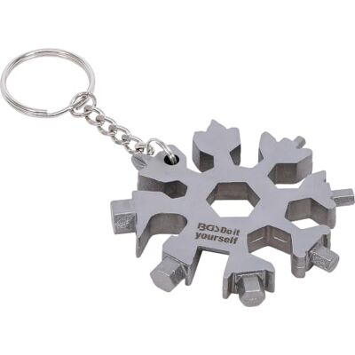 BGS Diy 85880 Multifunctioneel gereedschap sneeuwvlok 18-in-1 roestvrij staal BGS Diy 85880 Multifunctioneel gereedschap sneeuwvlok 18-in-1 roestvrij staal