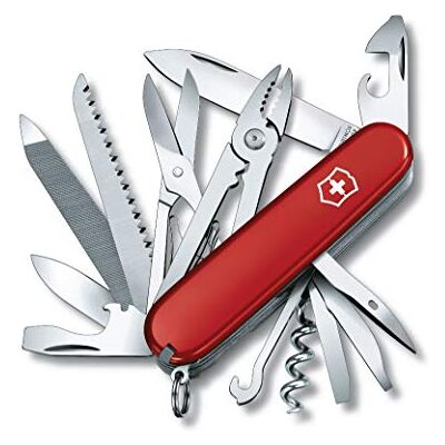 Victorinox Taschenmesser Handyman (24 Funktionen, Kombizange, Holzmeissel, Metallsäge, Schere, Klinge, Dosenöffner) rot Victorinox Taschenmesser Handyman (24 Funktionen, Kombizange, Holzmeissel, Metallsäge, Schere, Klinge, Dosenöffner) rot