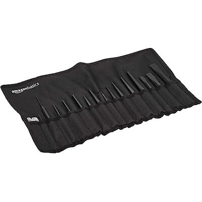 Amazon Basics Pons- en beitelset, van chroom vanadium staal met opbergtas, 16 stuks Amazon Basics Pons- en beitelset, van chroom vanadium staal met opbergtas, 16 stuks