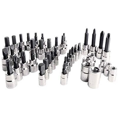 Craftsman Hex Bit en Torx Bit Socket Set, 1/4 en 3/8 Drive maten, SAE en metrisch, 42-delig (CMMT34912) Craftsman Hex Bit en Torx Bit Socket Set, 1/4 en 3/8 Drive maten, SAE en metrisch, 42-delig (CMMT34912)