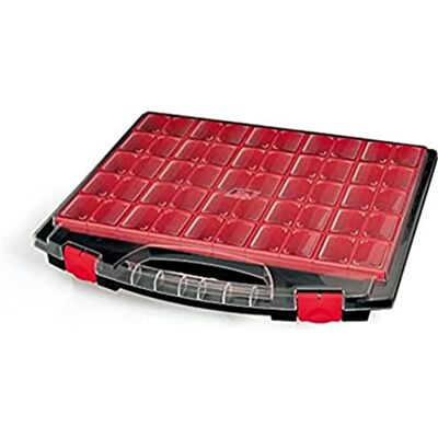 Tayg 031007 etui met uitneembare laden nr. 430-50-25 assortimentsdoos 430/50/25/430 x 370 x 55 mm / 25 vaste inzetstukken/zwart-rood-transparant Tayg 031007 etui met uitneembare laden nr. 430-50-25 assortimentsdoos 430/50/25/430 x 370 x 55 mm / 25 vaste inzetstukken/zwart-rood-transparant