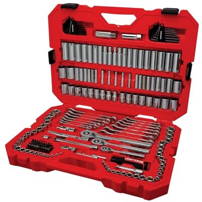 Craftsman Mechanica Gereedschapsset, 1/4 en 3/8 Inch Aandrijving, 189-delig (CMMT12134) Craftsman Mechanica Gereedschapsset, 1/4 en 3/8 Inch Aandrijving, 189-delig (CMMT12134)