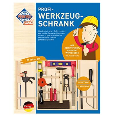 Pebaro 412 Professionele gereedschapskast, 23 delen, complete set in houten kast, hoogwaardige massieve gereedschappen, knutselset incl. hamer, zaag, tang, handboormachine, gereedschapskist voor Pebaro 412 Professionele gereedschapskast, 23 delen, complete set in houten kast, hoogwaardige massieve gereedschappen, knutselset incl. hamer, zaag, tang, handboormachine, gereedschapskist voor