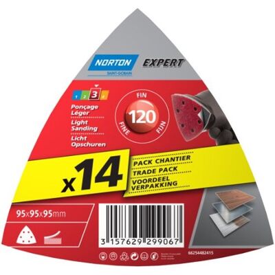 Symantec Delta Expert schuurpapier-uitsneden, korrelgrootte: 120, 9,5 cm, 14 stuks Symantec Delta Expert schuurpapier-uitsneden, korrelgrootte: 120, 9,5 cm, 14 stuks