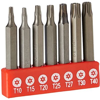 Blue Spot Tools Blue Spot 14103 Long Security Torx Bits, Zilver, Set van 7 Stuk Blue Spot Tools Blue Spot 14103 Long Security Torx Bits, Zilver, Set van 7 Stuk