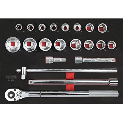KS TOOLS 711.1034 - 21-delige moersleutelset met laser-gesneden gereedschapafdruk KS TOOLS 711.1034 - 21-delige moersleutelset met laser-gesneden gereedschapafdruk
