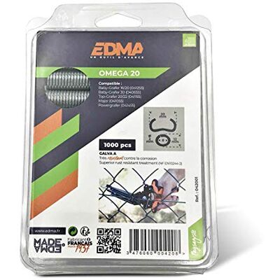 Edma Galvanized A x 1000 pcs, voor Hog Ring Schermtang Edma Galvanized A x 1000 pcs, voor Hog Ring Schermtang