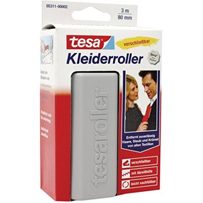 tesa kledingroller navulbaar pluisroller 3 m x 80 mm Pluisverwijderaar voor het verwijderen van pluisjes en dierenharen uitklapbare huls universele rol voor thuis en onderweg tesa kledingroller navulbaar pluisroller 3 m x 80 mm Pluisverwijderaar voor het verwijderen van pluisjes en dierenharen uitklapbare huls universele rol voor thuis en onderweg